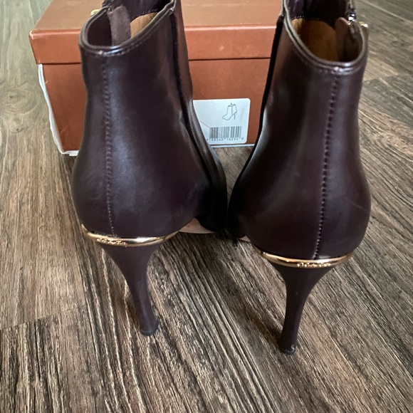 Coach Nila Dress Nappa Chestnut Leather Booties Woman’s Size 7.5M - Picture 5 of 8